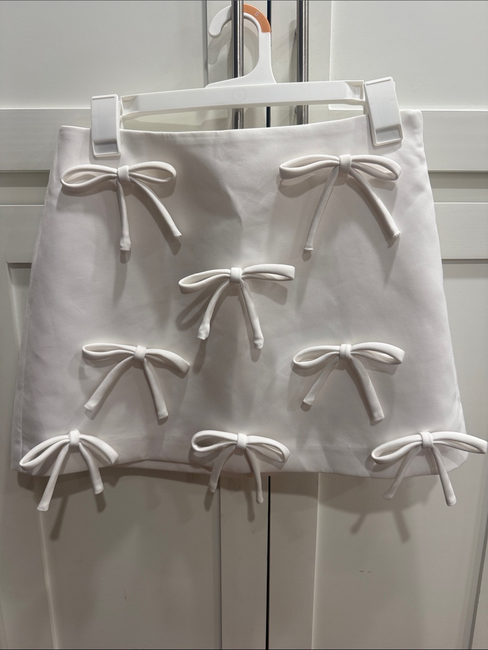 English Factory White Bow Detailed Mini Skirt
